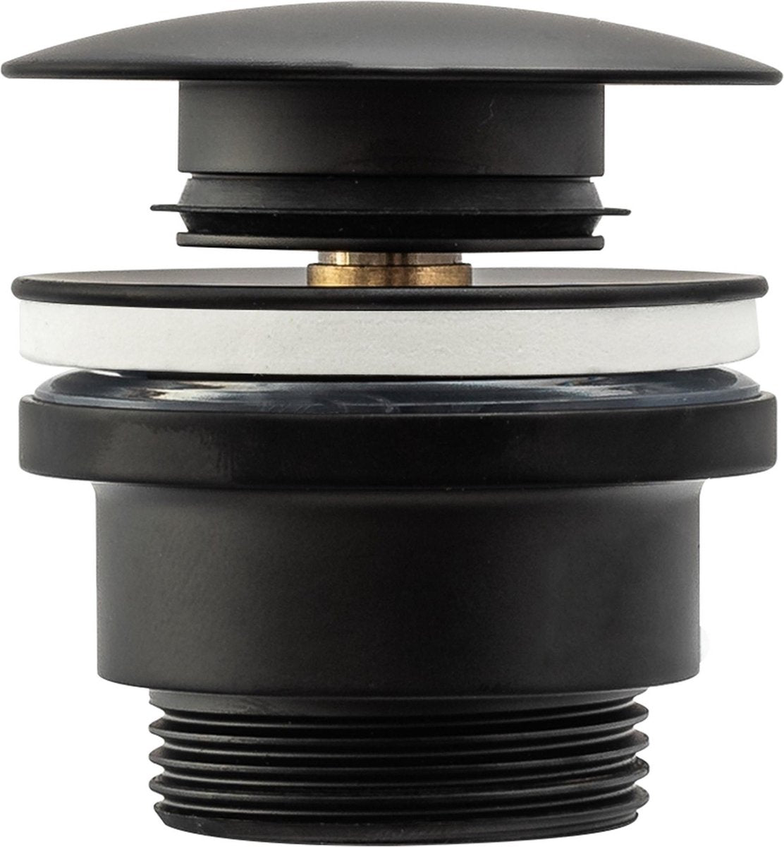 REA Clickwaste - Zwart - Voor Wastafel met Overloop - 44 mm