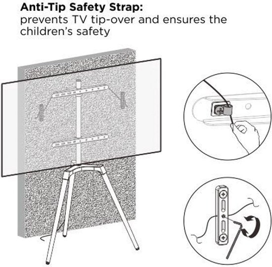 Tv standaard studio statief schildersezel design - tot 65 inch