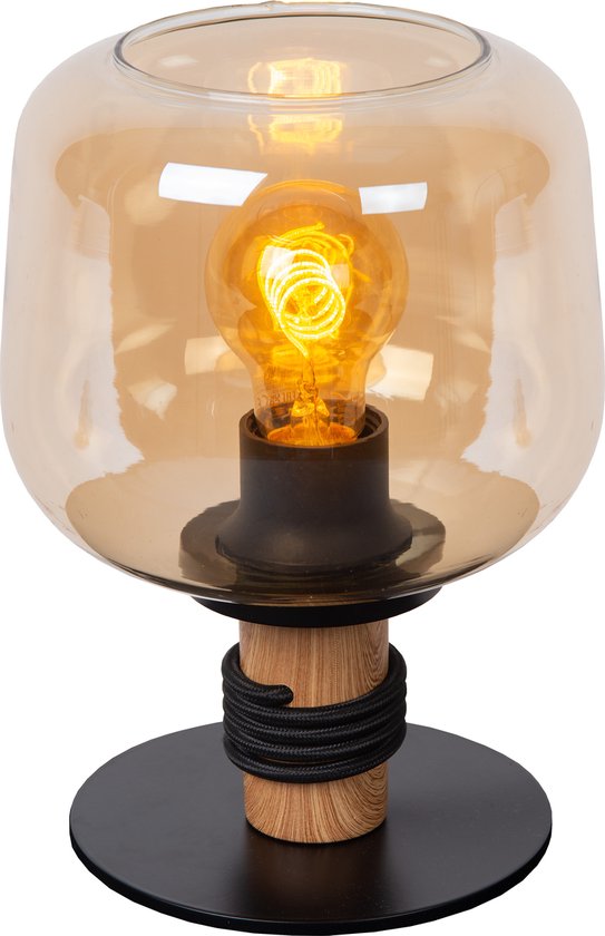Lucide ILONA - Tafellamp - Ø 18 cm - 1xE27 - Amber