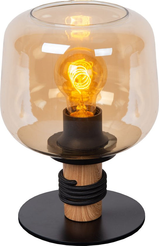 Lucide ILONA - Tafellamp - Ø 18 cm - 1xE27 - Amber
