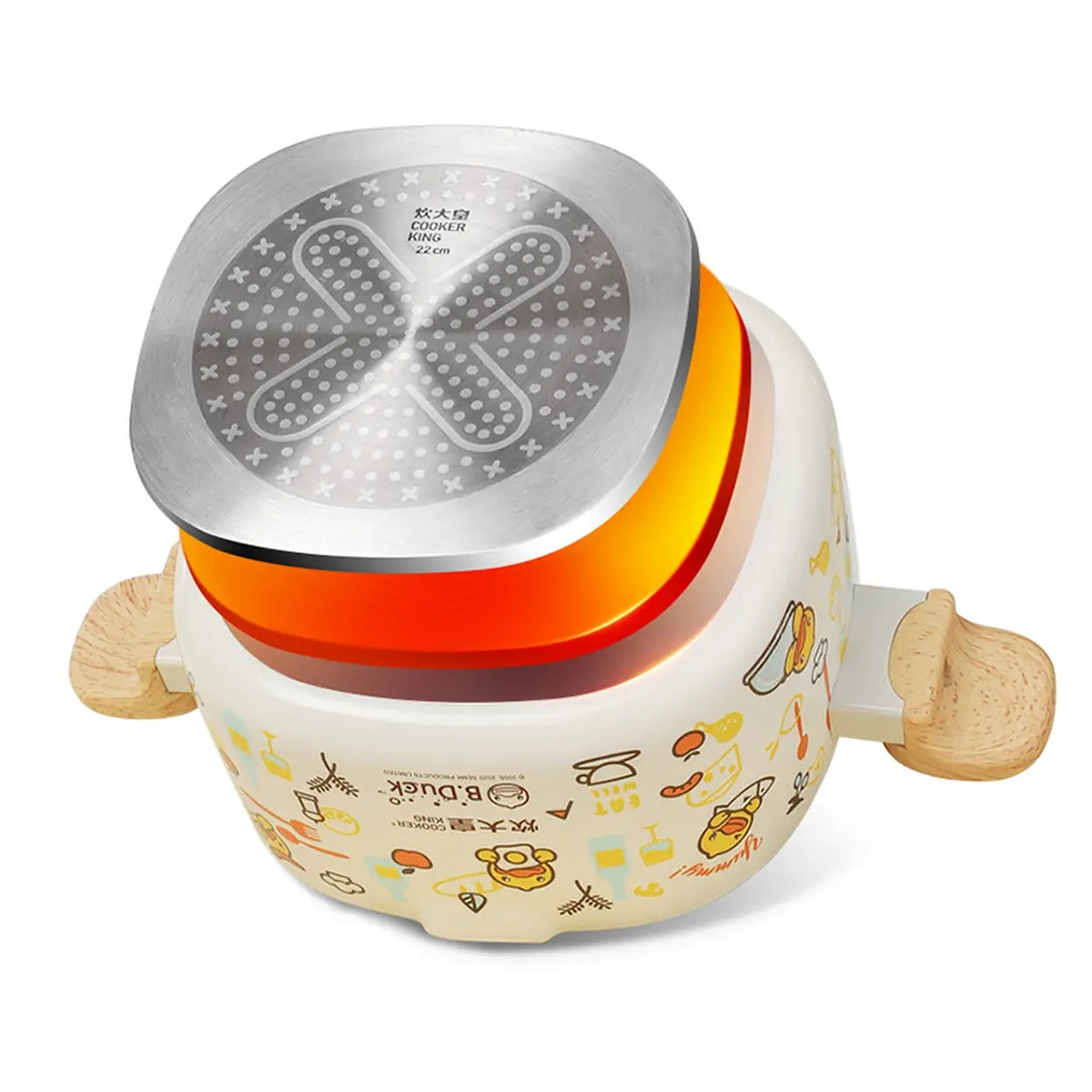 COOKER KING x B.DUCK Braadpan met Deksel - Antiaanbak - 22 cm