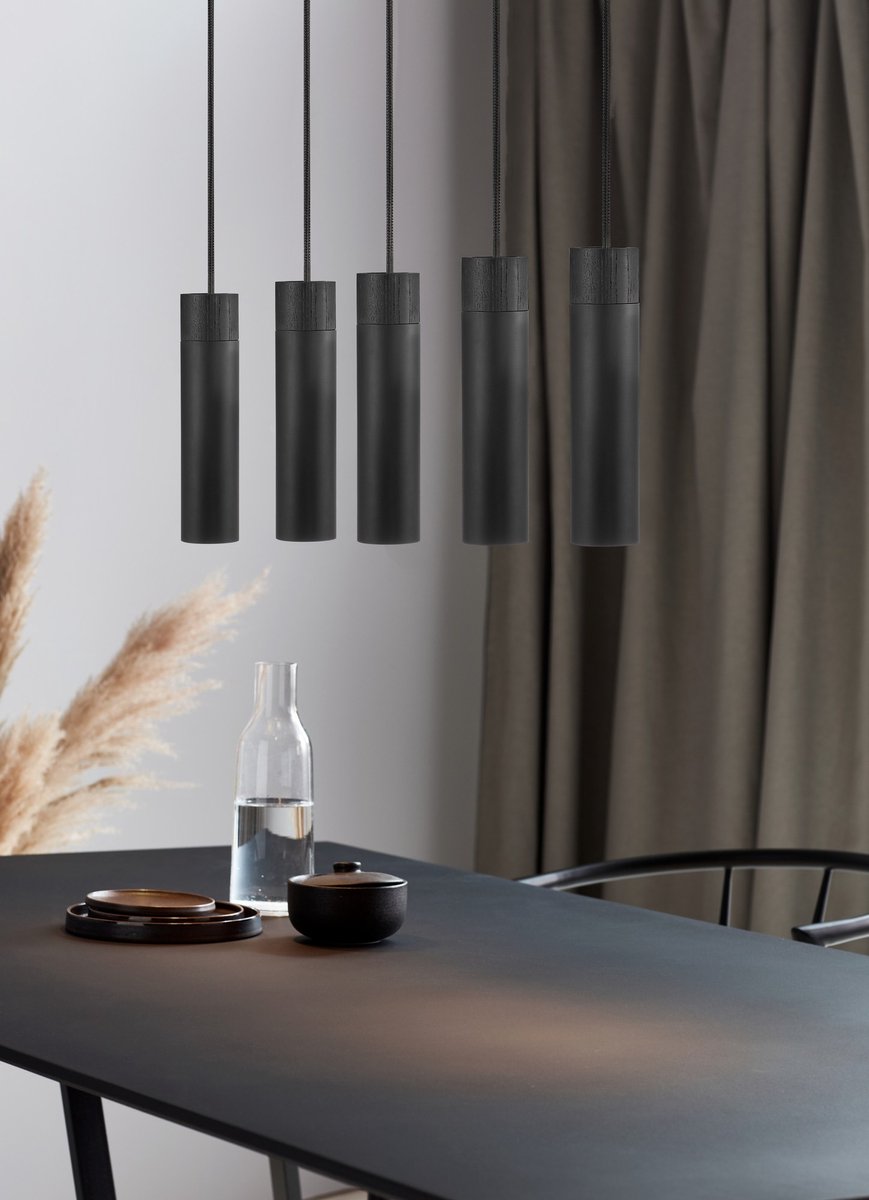 Squid Lighting Hanglamp - 5 Tubes - 80 x 140 cm - Zwart