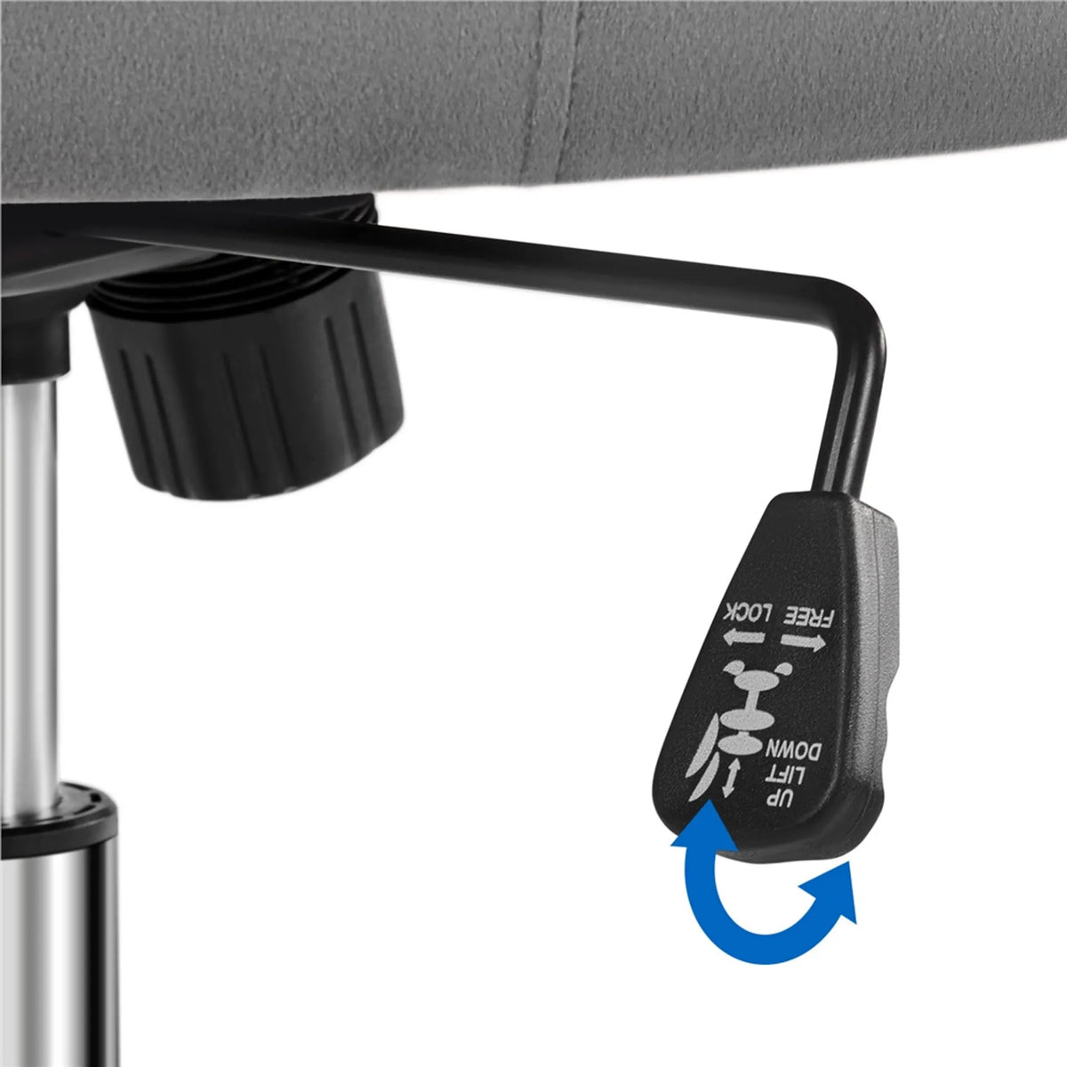 Yaheetech Bureaustoel Ergonomisch – Voorzien Van Luxe Fluwelen Bekleding En In Hoogte Verstelbare Gaslift En 360° Draaibare Nylon Wielen – Voor Kantoor En Studeerkamer – Lichtgrijs Metaal – 60 x 61 x 83-92,5 cm