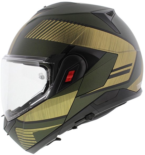 SHARK Oxo Sikter Mat Groen Chrome Goud GUQ Systeemhelm - Maat XL - Helm