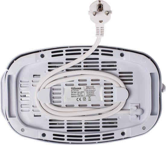Tristar Broodrooster BR-1013 - 800W - 6 Bruiningsniveau's - 2 Broodsleuven voor 2 boterhammen - Wit
