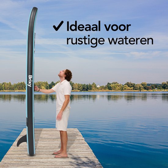 Brixy SUP Board - Opblaasbaar Paddle Board - Complete Set - 285 cm - Max. 150 kg - Mintgroen