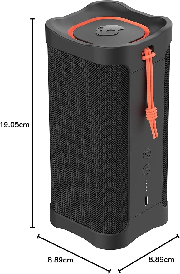 Skullcandy Terrain XL Bluetooth-speaker - Zwart - IPX7 - 8,89 × 8,89 × 19,05 cm