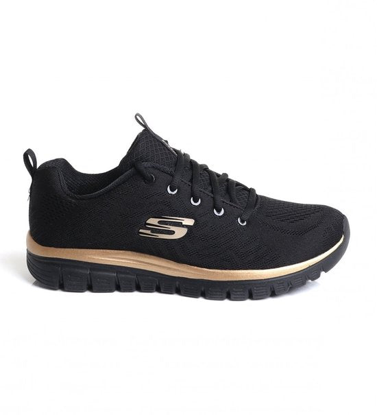 Skechers Sport Dames GRACEFUL GET CONNECTED Dames Zwart/Rosegoud 12615 BKRG