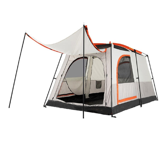 Coast Kampeertent voor 6 personen - 2 kamers met scheidingswand - regenhoes en gaasramen - grijs