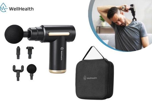 Wellhealth - Oplaadbaar mini massagepistool voor soepele spieren - Mini massagepistool