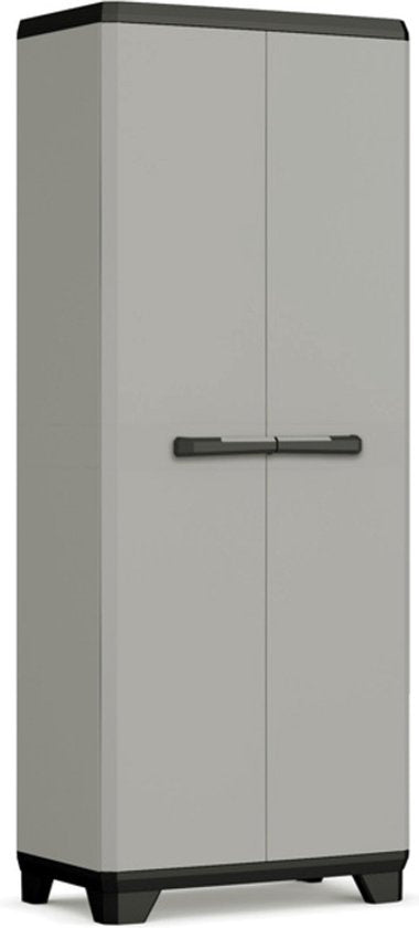 Keter Planet Hoge Kast Multipurpose - 3 planken - 68x39x173cm - Grijs/Zwart - Recycled Kunststof