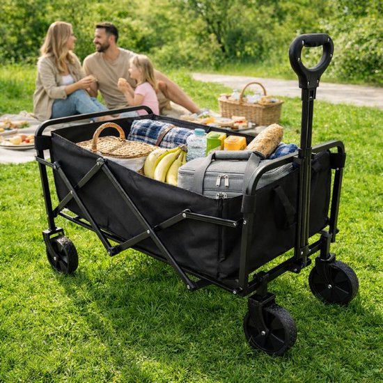 Ceruzo Bolderkar 60L – Opvouwbaar – Transportkar – Camping Strand - Max 20kg