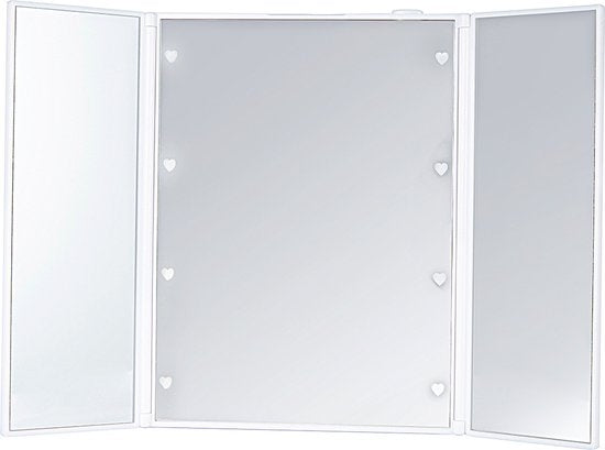 Fuegobird Spiegel met LED Draagbare verlichting - Make-upspiegel - Wit