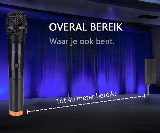 Tech Essentials Draadloze Microfoon - USB-C Ontvanger - Karaoke - ASMR - Studio - Geschikt Voor Partybox - 3.5-6.3mm Jack