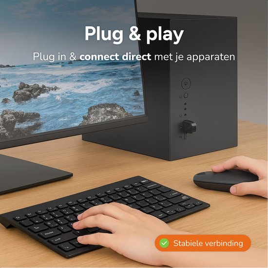 Skoov Bluetooth Adapter voor USB - Laptop & PC - Voor muis, koptelefoon, keyboard, speaker etc - Dongle - Stick - Plug - Zender - Receiver - Accessoires