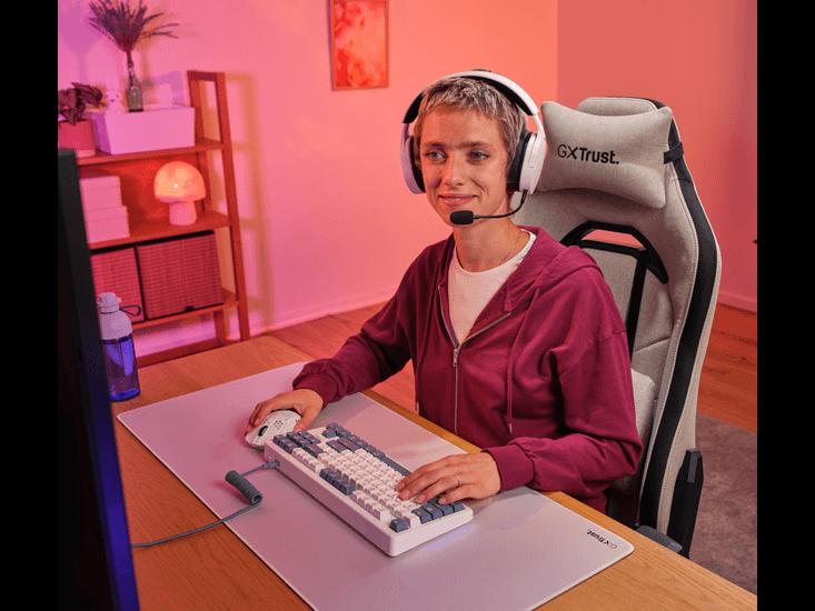 Trust GXT 723 Ruya Gamingstoel - Comfortabel Stof - Beige
