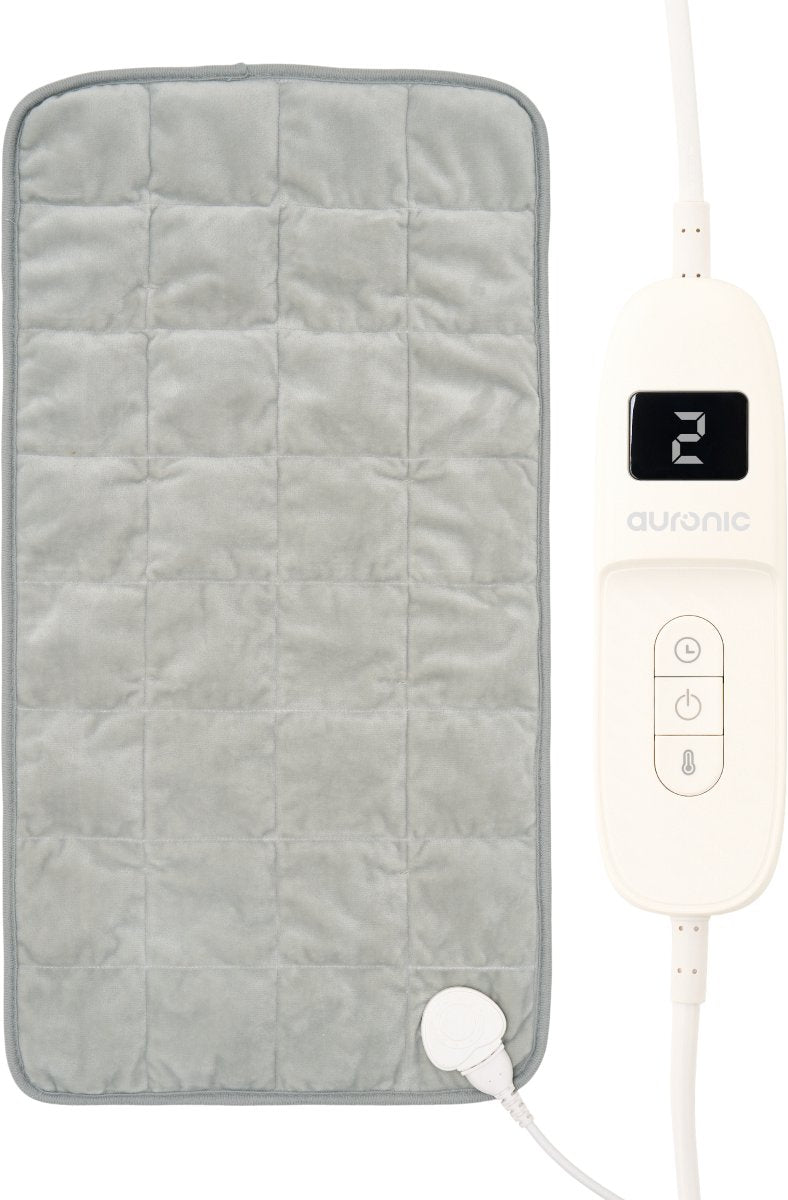 Auronic Verzwaard Warmtekussen XXL - 9 Warmtestanden - Timer - 60 x 30 cm - 1,3 kg - Grijs