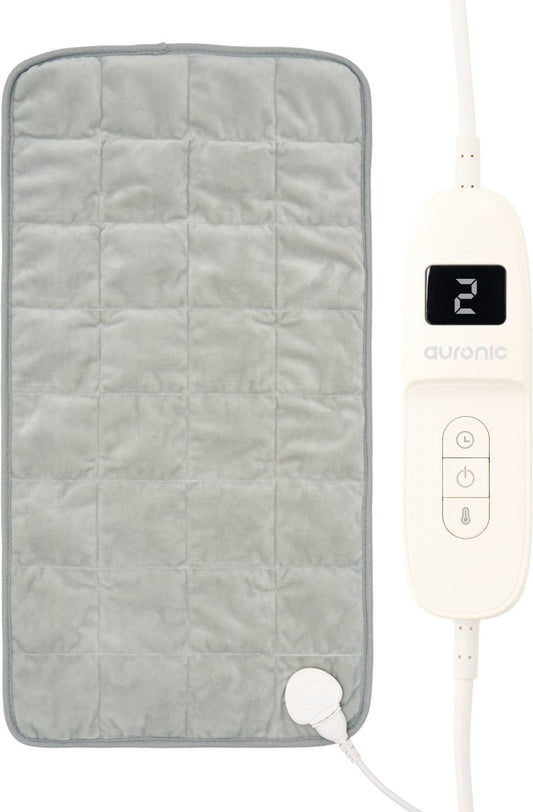 Auronic Verzwaard Warmtekussen XXL - 9 Warmtestanden - Timer - 60 x 30 cm - 1,3 kg - Grijs