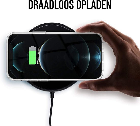 Podec Telefoonhoesje Doorzichtig Geschikt voor iPhone 12 pro max Hoesje Transparant En Screenprotector Beschermglas