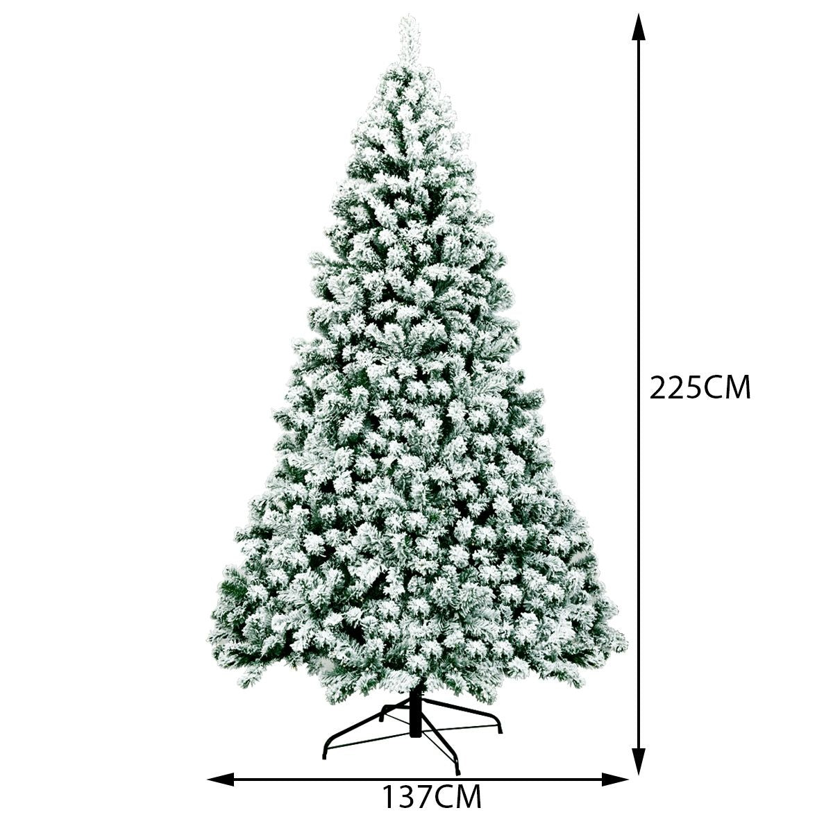 Coast Besneeuwde Kunstkerstboom INCLUSIEF LED-Verlichting - 225 cm