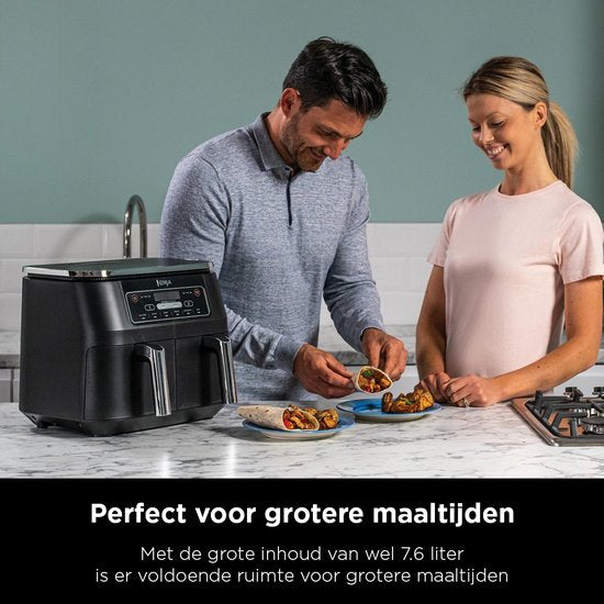 Ninja Dubbele Airfryer XXL - 7.6 Liter - 2020 Model - Dual Zone Technologie - AF300EU