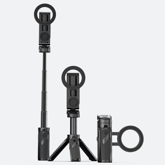 Ulanzi JJ03 Pocket selfiestick statief Magnetisch - met afstandsbediening - Selfiestick - Telefoonstatief iPhone - Smartphone grip voor iPhone - Zwart