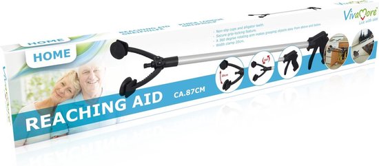 Vivamore Grijper - Grijpstok met Antislip en Vergrendelingsfunctie - Voor Ouderen en Mindervaliden - 87cm