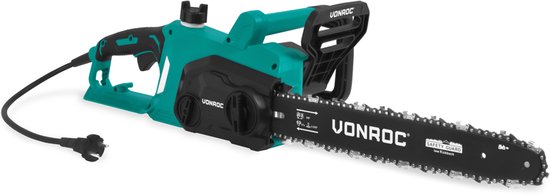 VONROC Elektrische Kettingzaag 2000W – Zwaardlengte: 40 cm – Kettingsnelheid: 15 m/s – Zelfsmerende ketting