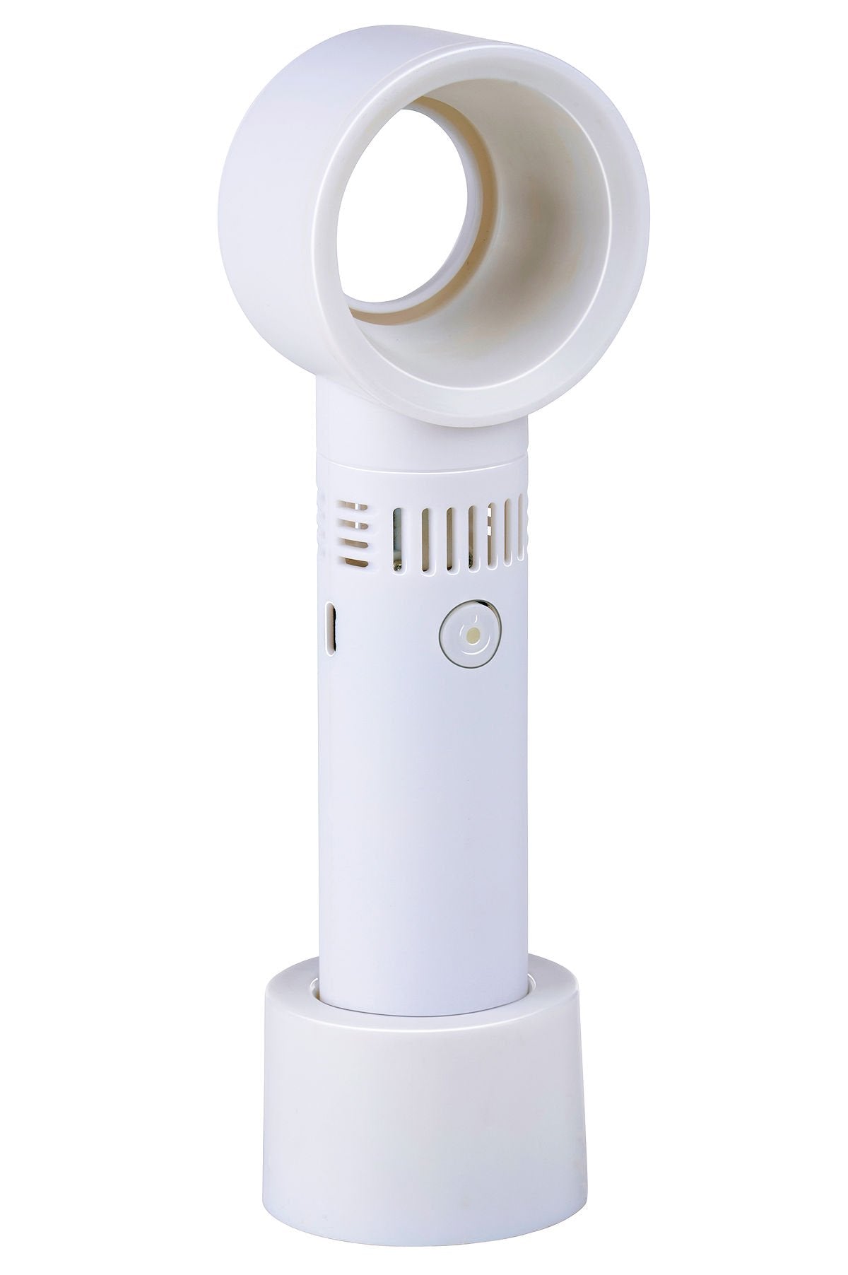 Lifetime Fan Portable Bladeless USB White Handventilator – Voorzien Van Drie Instelbare Snelheidsniveaus En Bladloos Ontwerp En Stille Werking – Voor Reizen En Kantoor – Wit Kunststof – 22 cm