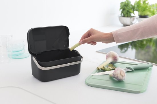 Brabantia SinkSide Afvalbakje Aanrecht - 1,8 liter - Donkergrijs