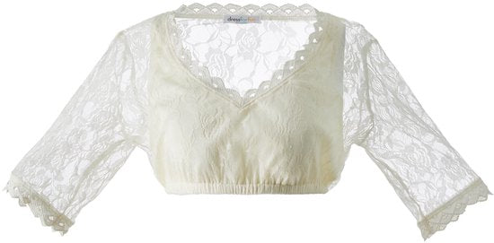 Dressforfun Dirndlblouse Lotti M - verkleedkleding kostuum halloween verkleden feestkleding carnavalskleding carnaval feestkledij partykleding - 303081