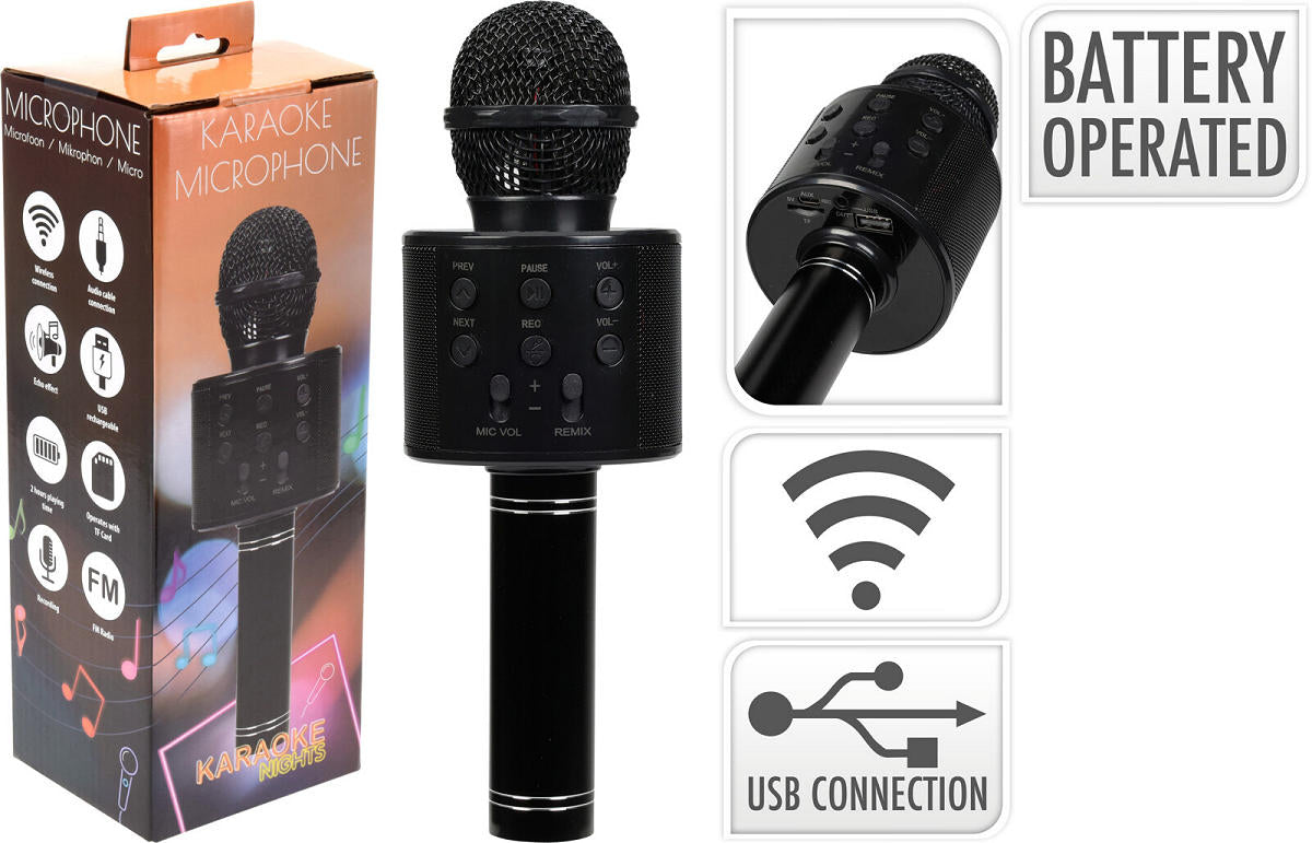 Karaoke Microfoon FM - Zwart