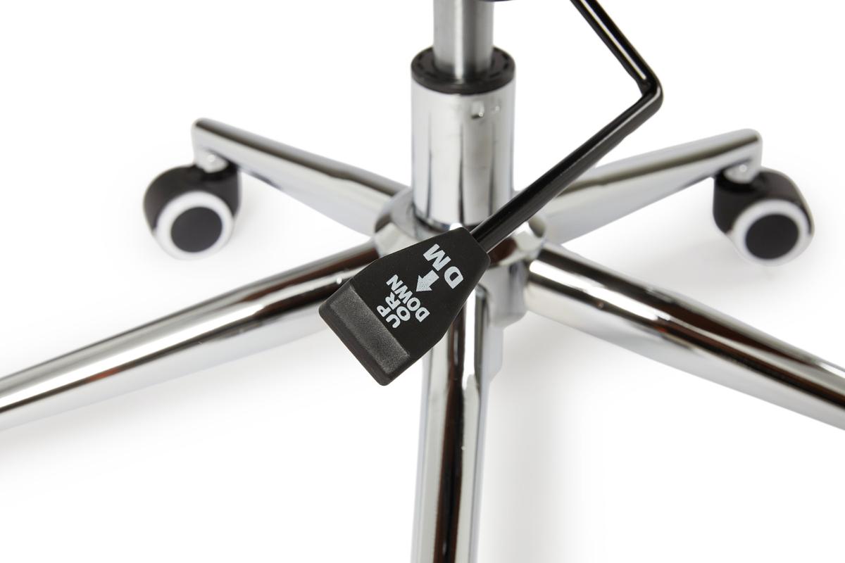 Lifa Living Bureaustoel Oxford - Armleuningen - tot 150 kg - 49-56 cm Zithoogte - Buffelleer Zitting - Metalen Frame - Donkergrijs