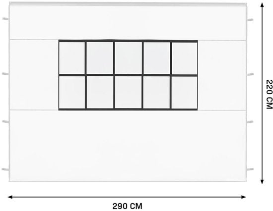 VONROC Zijwanden Set - 6x3M – 6 stuks - Voor 2 x Premium Partytent PT501XX | Wit