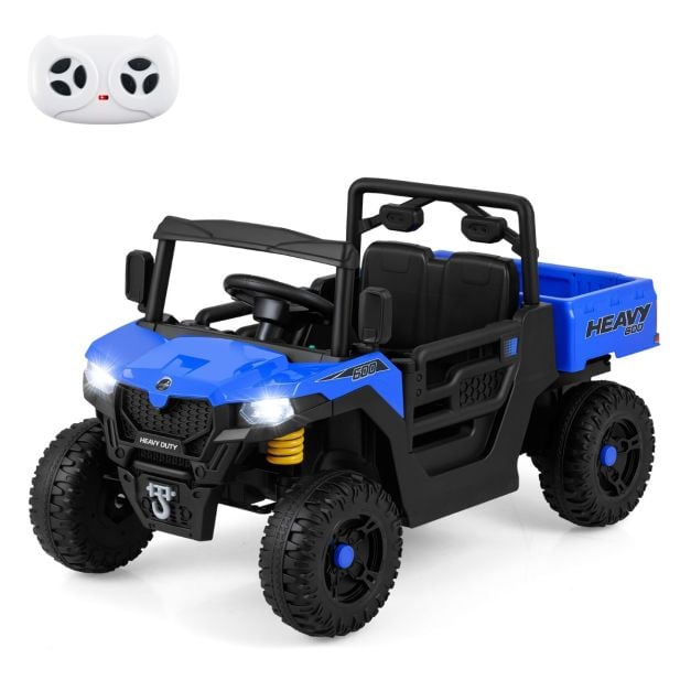 Coast Elektrische Kinderauto 12V – Kiepwagen met Afstandsbediening 106 x 60 x 59 cm – Donkerblauw