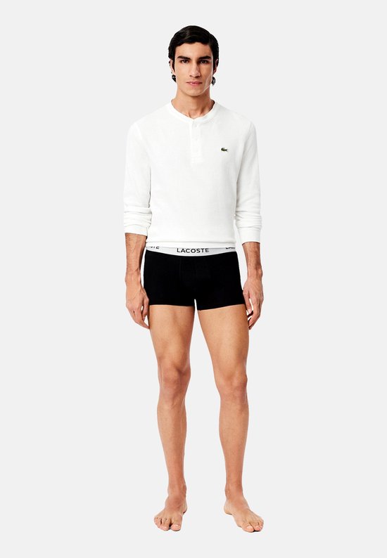 Lacoste 3-Pack Trunks Heren Boxershorts - Zwart - maat M - Slim Fit Stretchkatoen