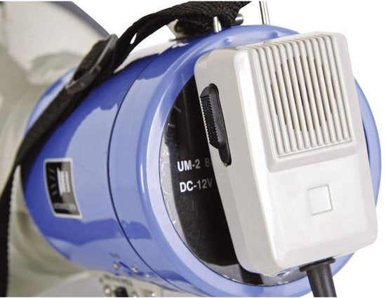 Velleman Megafoon, schouderriem, sirene, spreekfunctie, fluittoon, afneembare microfoon, 25 W, 500 m