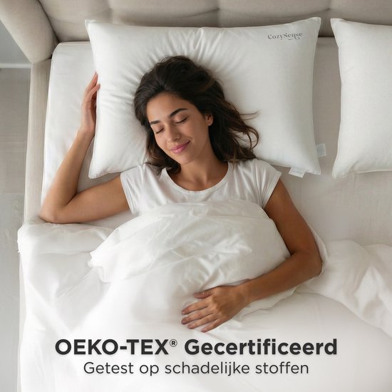 CozySense® Hoofdkussen - Set van 2 - 50x70 CM - Ademend Slaapkussen met Zachte Microvezel Hoes - Hotel Kussen - Pillow - Voor Zij-, Buik- en Rugslapers