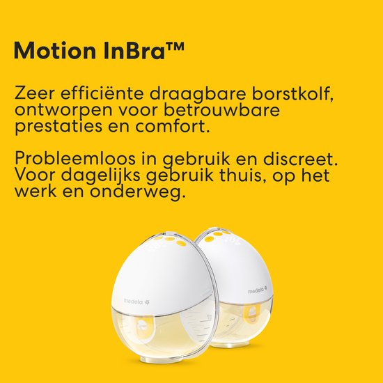 Medela Motion InBra™ - Dubbele Elektrische Borstkolf - Draagbaar en Discreet - Efficiënt en Comfortabel - Inclusief Inserts