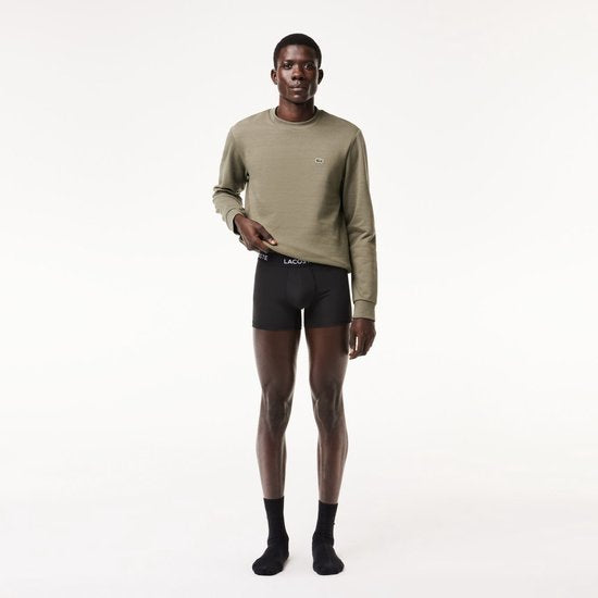 Lacoste 3-Pack Microfiber Boxershorts Trunk Heren - Zwart - maat M