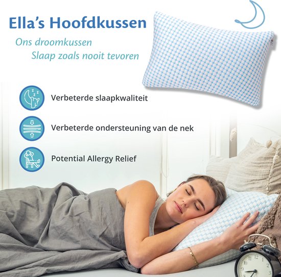 Ella Neck Support Pillow - Ergonomisch - Verstelbaar - 50x70cm - Orthopedisch - Wit