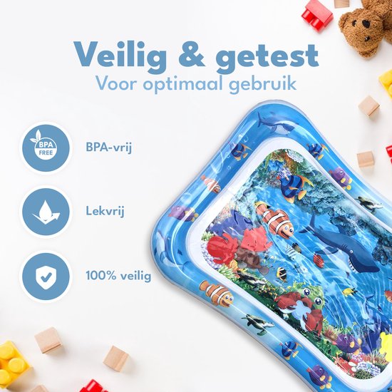 Spoused Waterspeelmat - Watermat - Speelmat baby - Speelkleed baby - Tummy Time - Luxe Geschenkdoos
