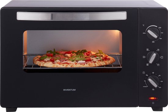 Inventum OV457B - Vrijstaande heteluchtoven - Draaispit - 45 liter - 2000 watt - 6 programma's - Zwart