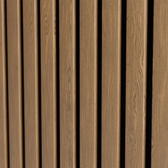 Akoestische Wandpanelen – Set van 4 – Geluidsabsorberend MDF & PET Schuim – Naturel Donker – 120 x 60 x 1,8 cm