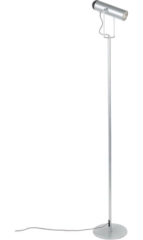Zuiver Marlon Vloerlamp – Minimalistisch Design met Industriële Touch – Verzinkt Zilver – 134,5 cm