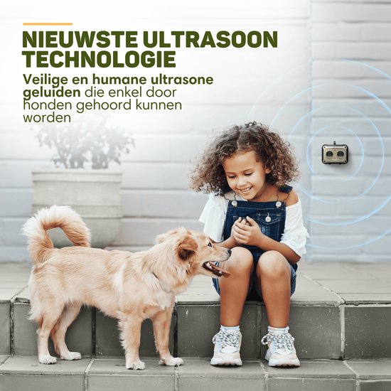 Vulpes Goods® Pets Anti Blaf Apparaat MINI PRO - Ultrasone - Oplaadbaar & Automatische Werking - Voor Alle Honden - Waterproof - 2 Krachtige Speakers - Zonder Schok - Binnen & Buiten