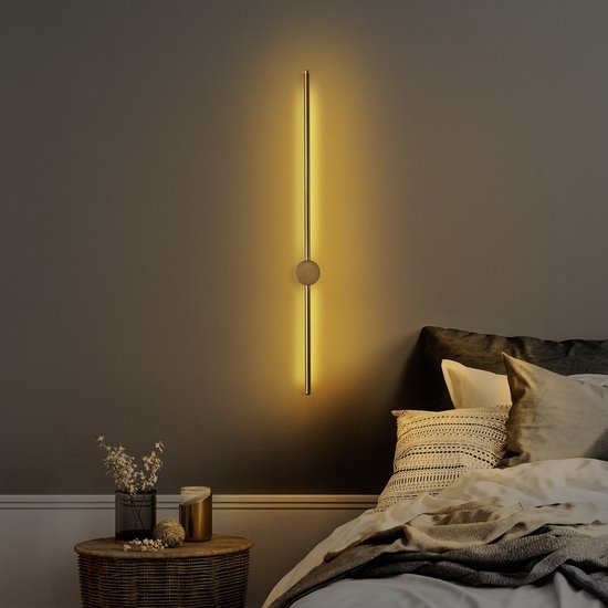 Asir - Wandlamp - Goud - 10 x 91 x 7 cm
