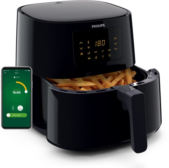 Philips Essential Connected 5000 Series - HD9280/70 - 6,2 liter (XL) - Rapid Air-technologie - 7 ingestelde programma's - Quickclean