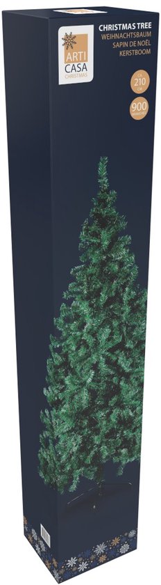 Arti Casa Kunstkerstboom 210 cm - Spar voor Kerst met Kerstboomstandaard - Kerstboom Kunststof - Kerstdecoratie voor Binnen - Groen
