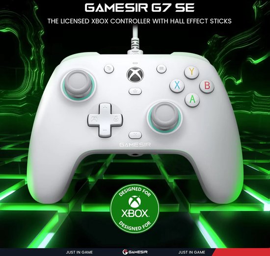 Gamesir G7 SE - Bedrade Controller - Hall Effect Sticks - Xbox Series X/S, Xbox One en PC - Wit